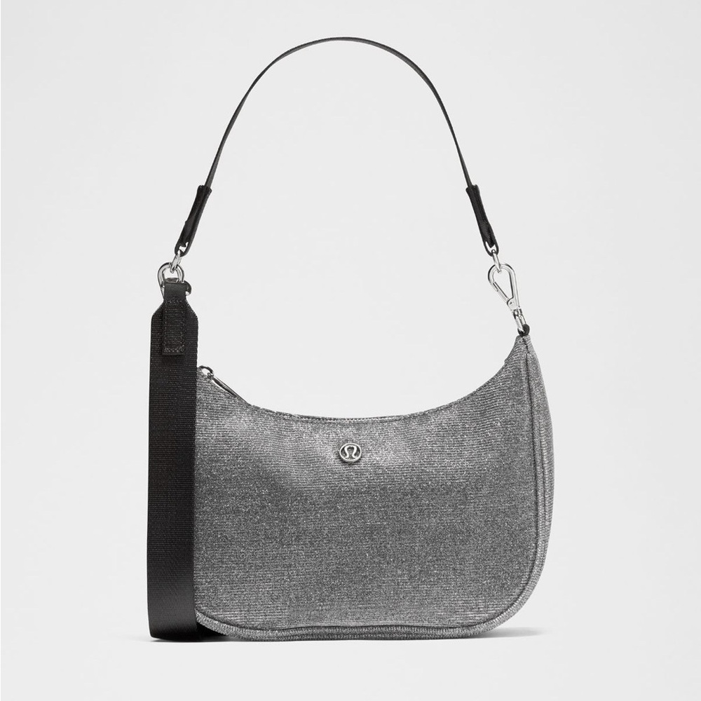 Lululemon City Essentials Small Shoulder Bag 3L Glitter Dark Silver/Grey